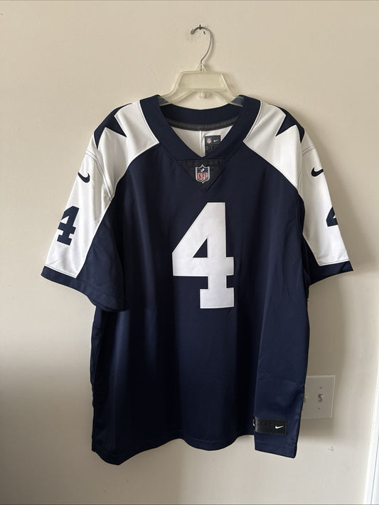 Mens Nike Dak Prescott #4 Dallas Cowboys VAPOR LMTD Throwback NFL Jersey Sz 3XL