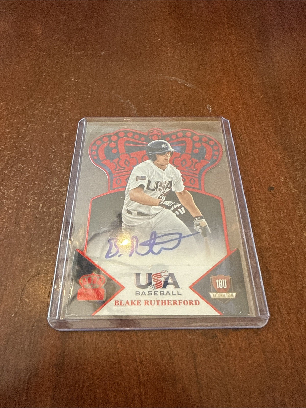 2015 Panini USA Baseball - Crown Royale Blake Rutherford #42 Red Signatures /50