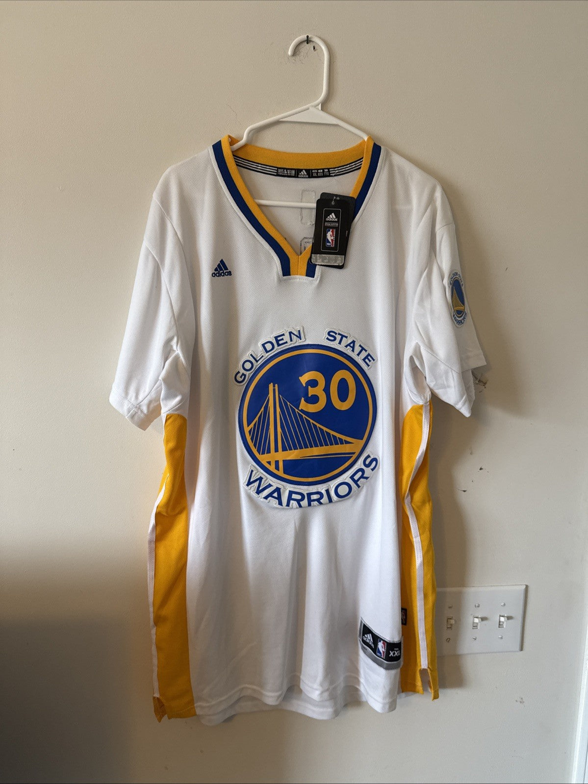 Men’s adidas Stephen Curry #30 Golden State Warriors Jersey Sleeved Sz 2XL - NWT