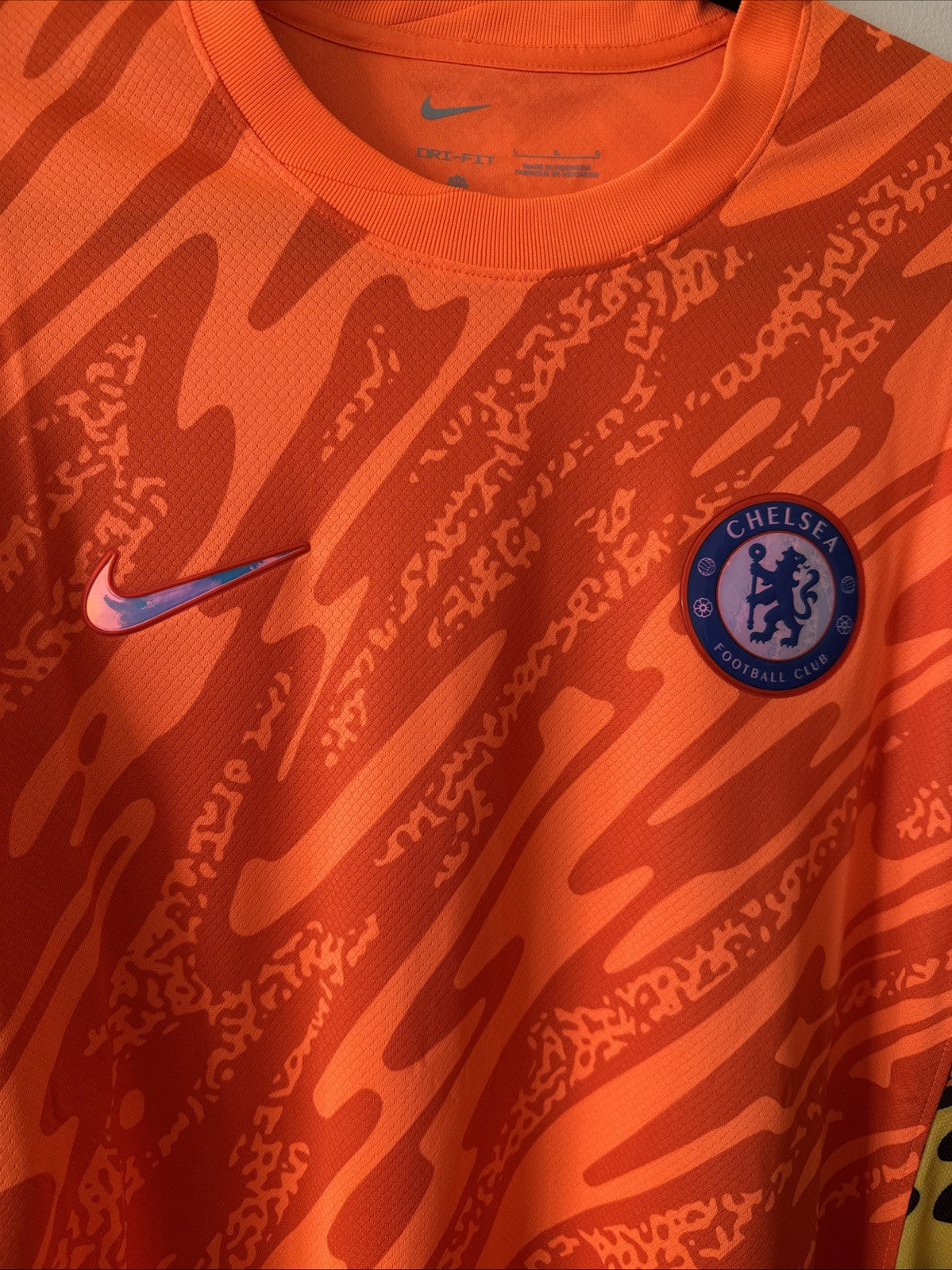 Men’s Nike Chelsea FC Stadium Orange Goalkeeper Soccer Jersey Sz L - NWT RARE