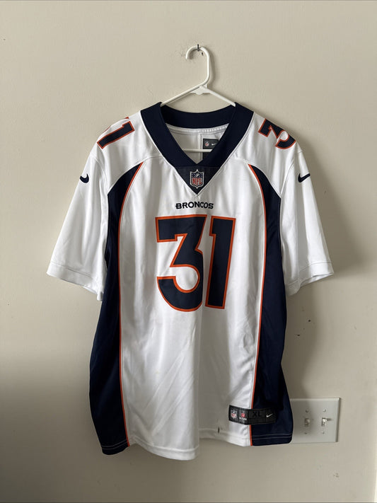 Men’s Nike Justin Simmons #31 Denver Broncos Vapor Lmtd Jersey Sz XL White RARE