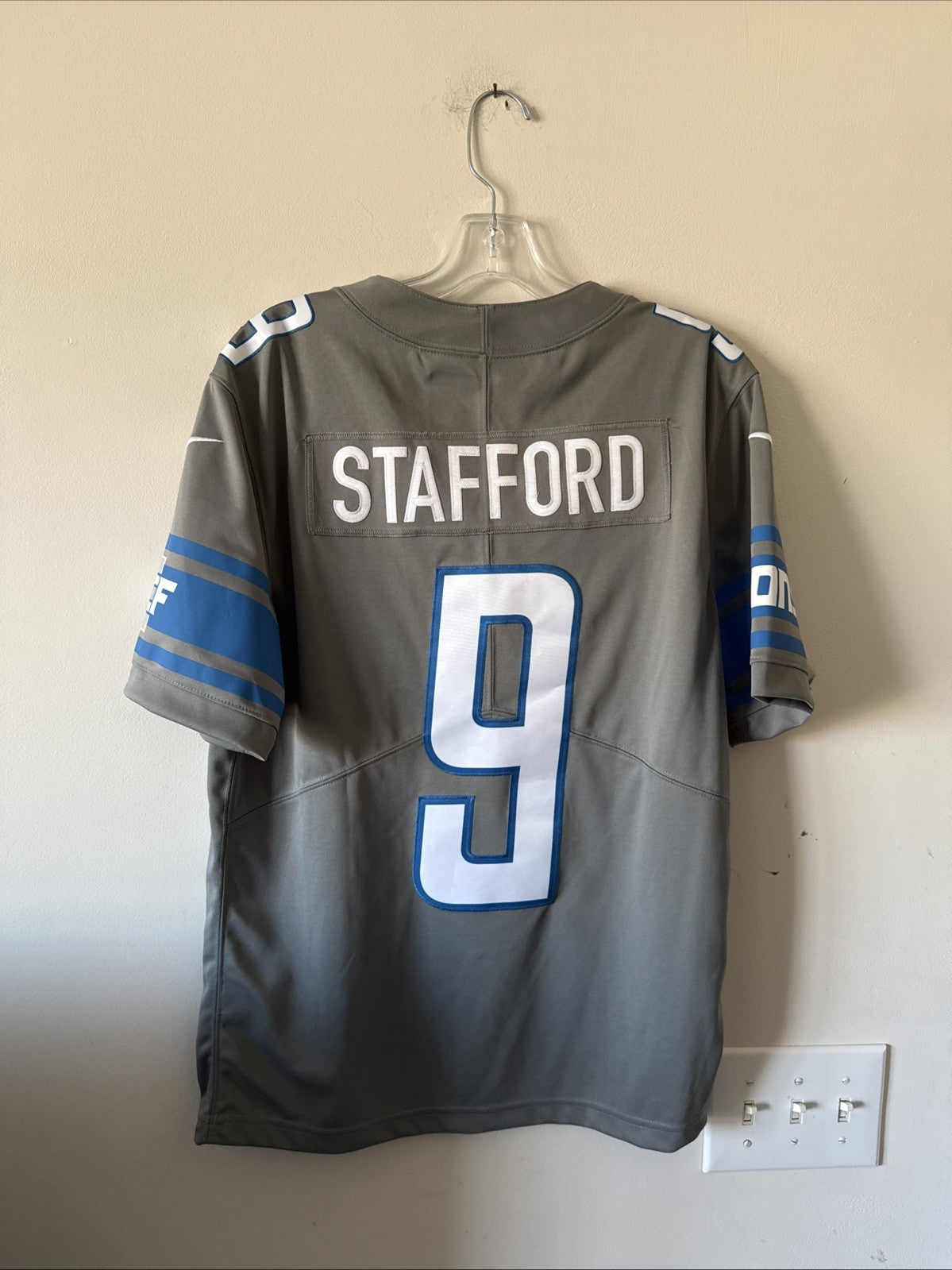 Men’s Nike Matthew Stafford #9 Detroit Lions Vapor Limited Jersey Sz M Grey RARE