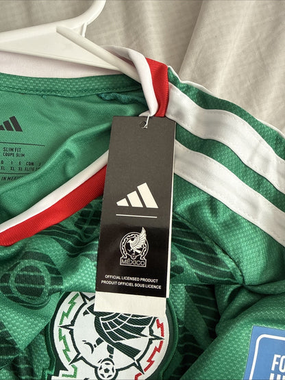 Men's adidas Santiago Gimenez #11 2026 Mexico Home WC Jersey Sz XL - Green NWT