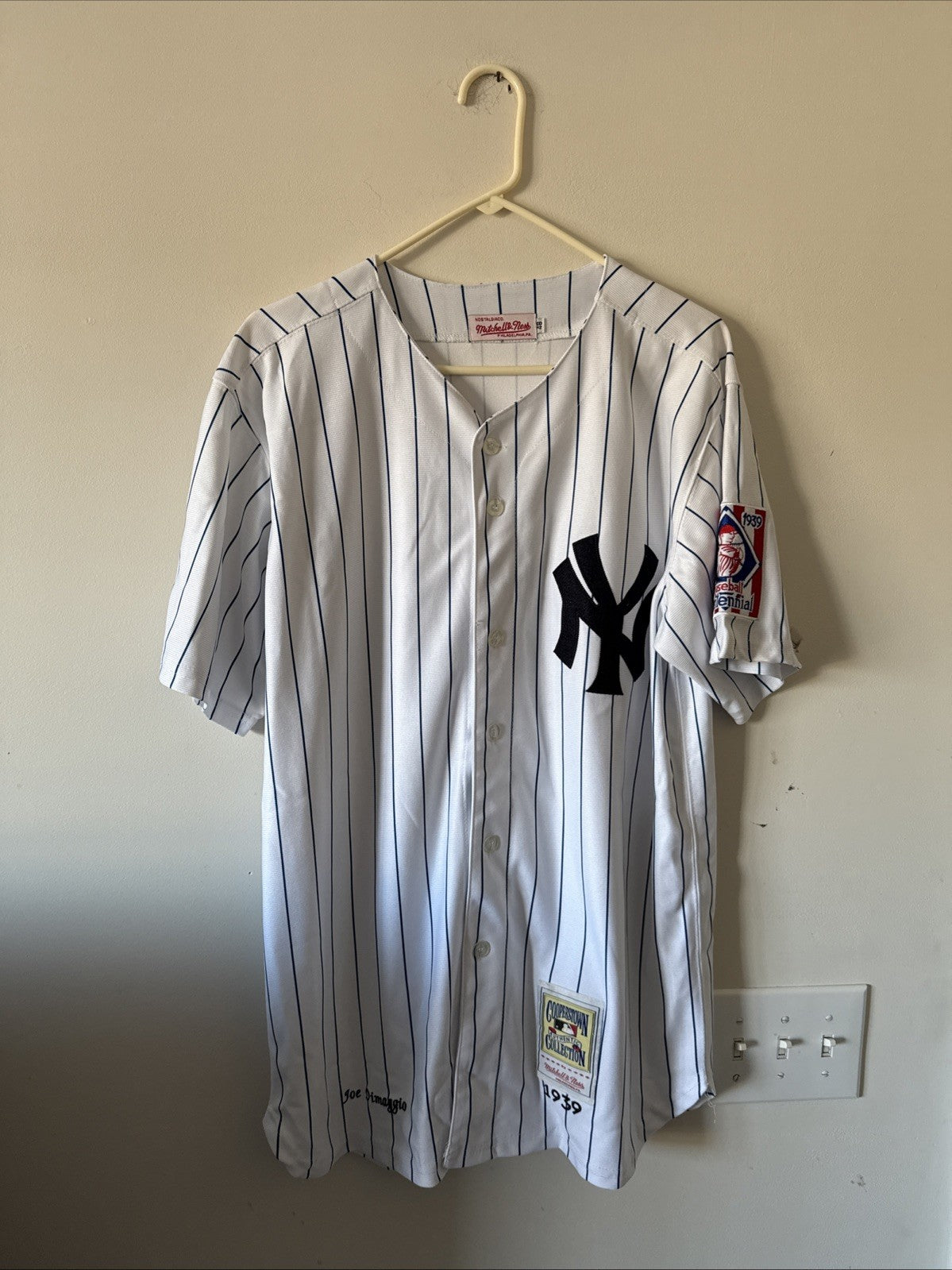 Men’s Mitchell & Ness Joe Dimaggio #5 1939 New York Yankees Jersey Sz 48 - RARE