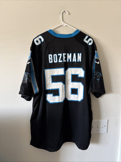 Men’s Nike Bradley Bozeman #56 Carolina Panthers NFL Jersey Sz 2XL - Black RARE