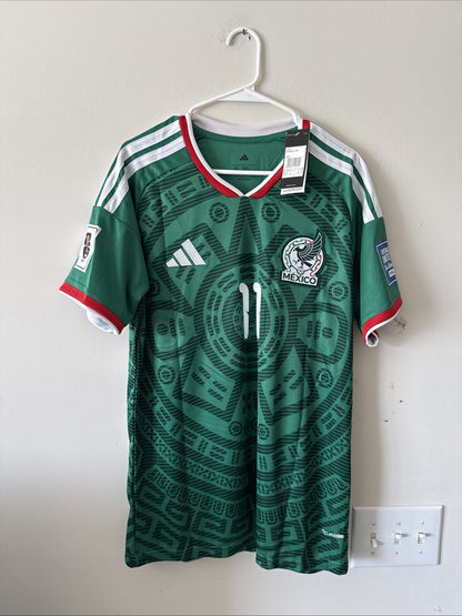 Men's adidas Santiago Gimenez #11 2026 Mexico Home WC Jersey Sz XL - Green NWT
