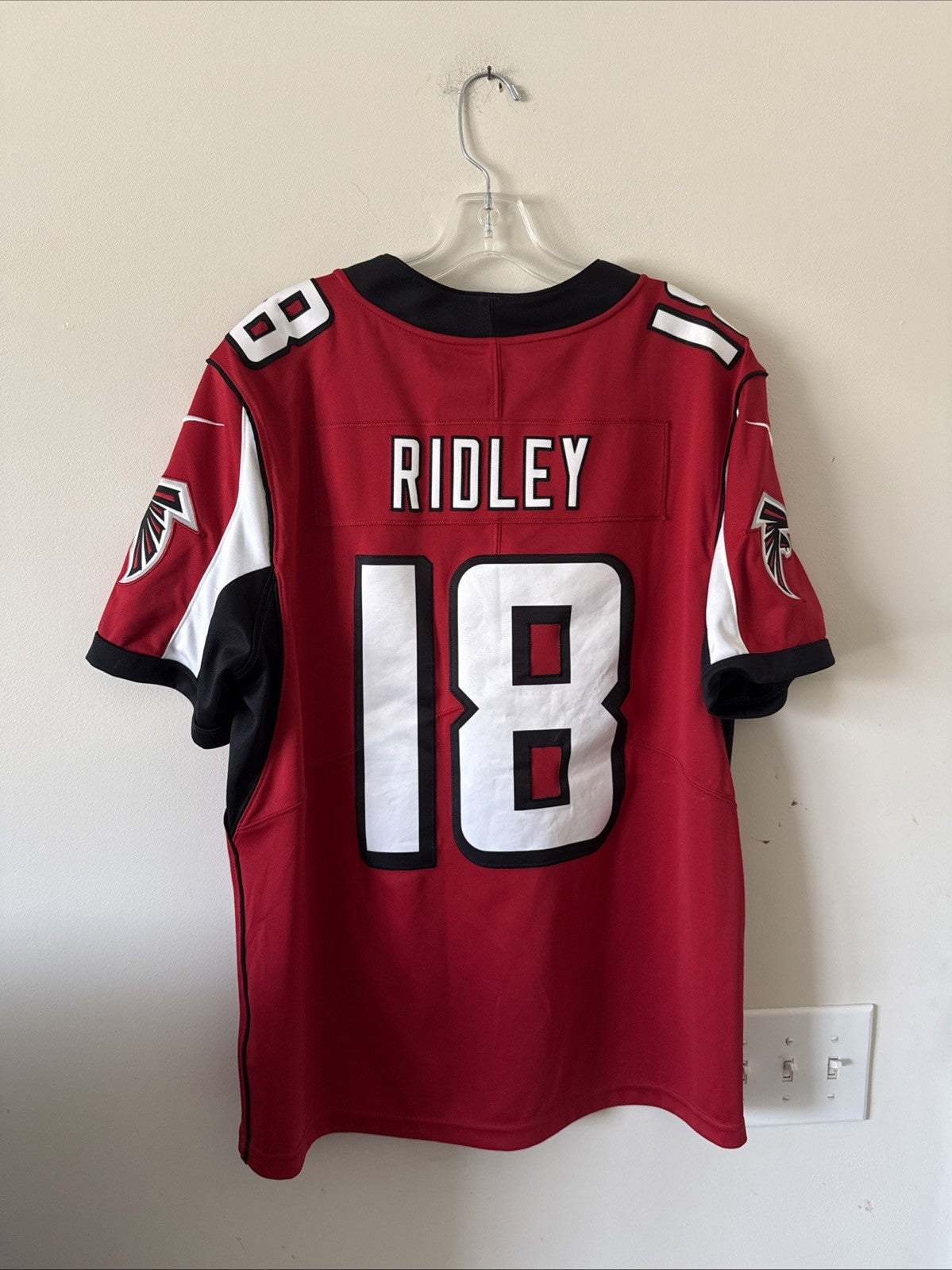 Men’s Nike Calvin Ridley #18 Atlanta Falcons Vapor Lmtd NFL Jersey Sz L Red RARE