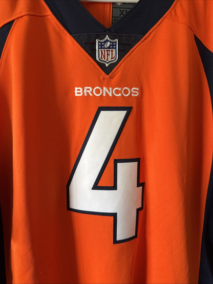 Men’s Nike Case Keenum #4 Denver Broncos Vapor Lmtd Jersey Sz XL - Orange RARE