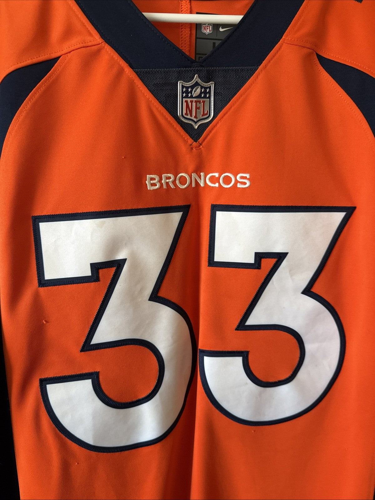 Men’s Nike Javonte Williams #33 Denver Broncos Vapor Lmtd NFL Jersey Sz L - RARE