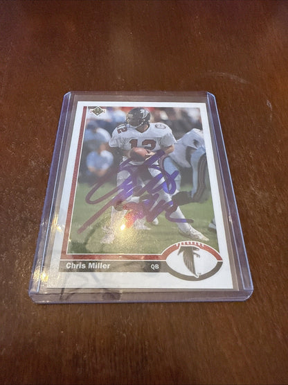 1991 Upper Deck - Chris Miller #193 Autograph