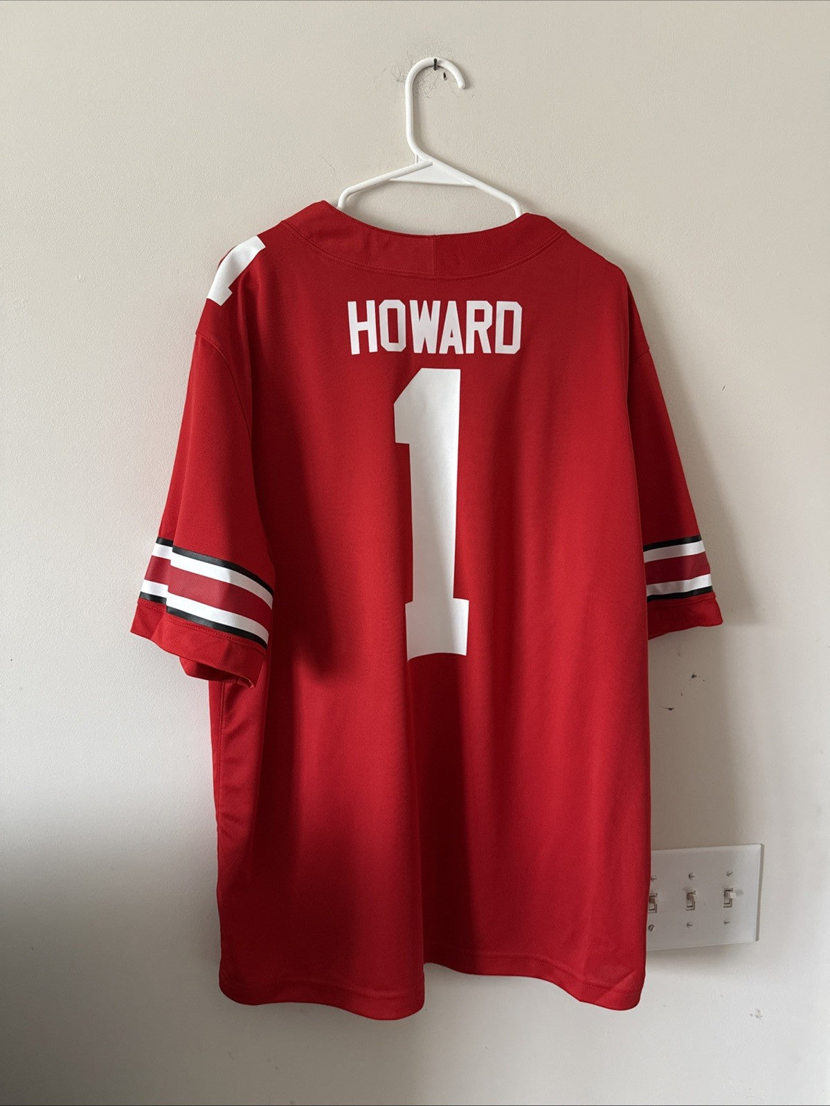 Men’s Nike Will Howard #1 Ohio State Buckeyes NCAA Jersey Sz XL - Red RARE