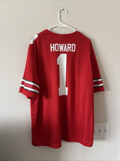Men’s Nike Will Howard #1 Ohio State Buckeyes NCAA Jersey Sz XL - Red RARE
