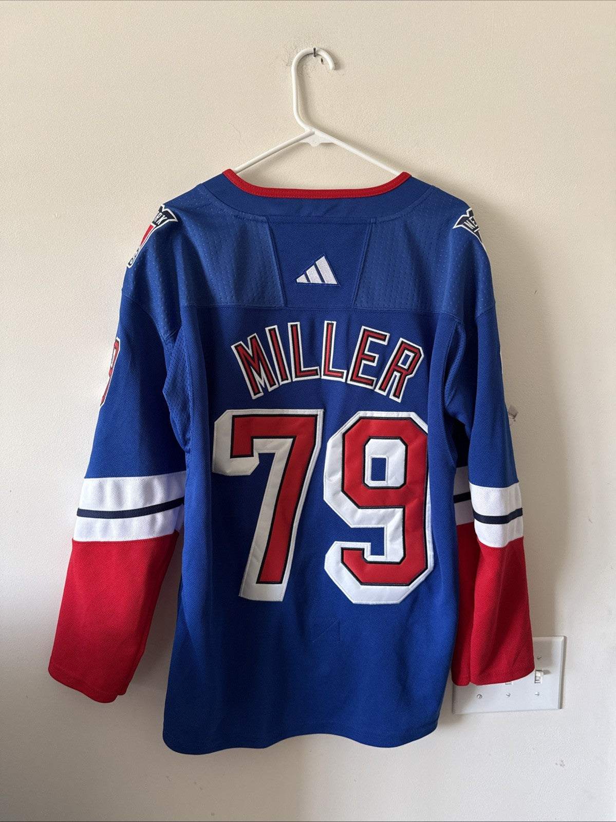 MEN’S ADIDAS K’ANDRE MILLER #79 NY RANGERS REVERSE RETRO 2.0 JERSEY SZ 50 - RARE