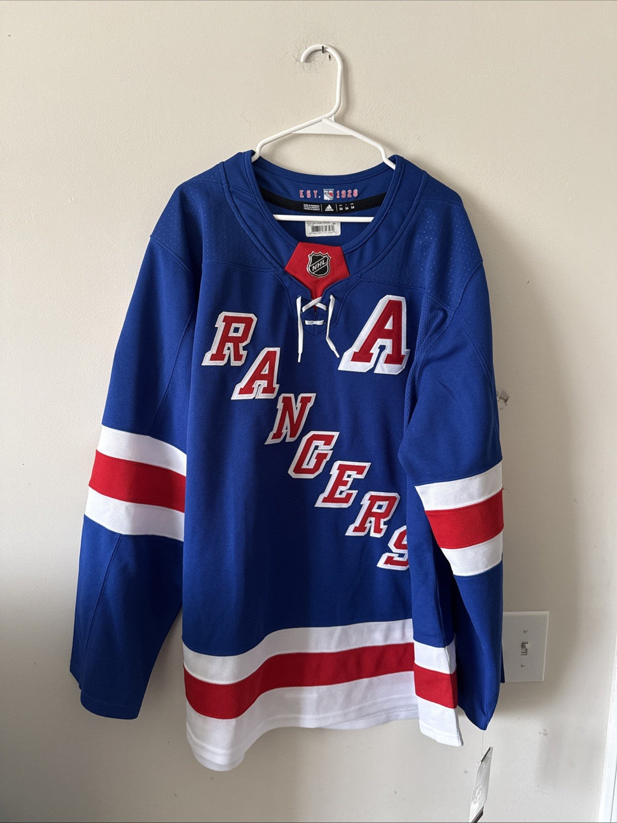 Men’s Adidas Jacob Trouba #8 NY Rangers Authentic A Patch Jersey Sz 54 NWT RARE
