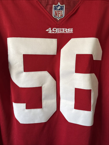 Men’s Nike Reuben Foster #56 San Francisco 49ers Vapor Lmtd Jersey Sz M Red RARE