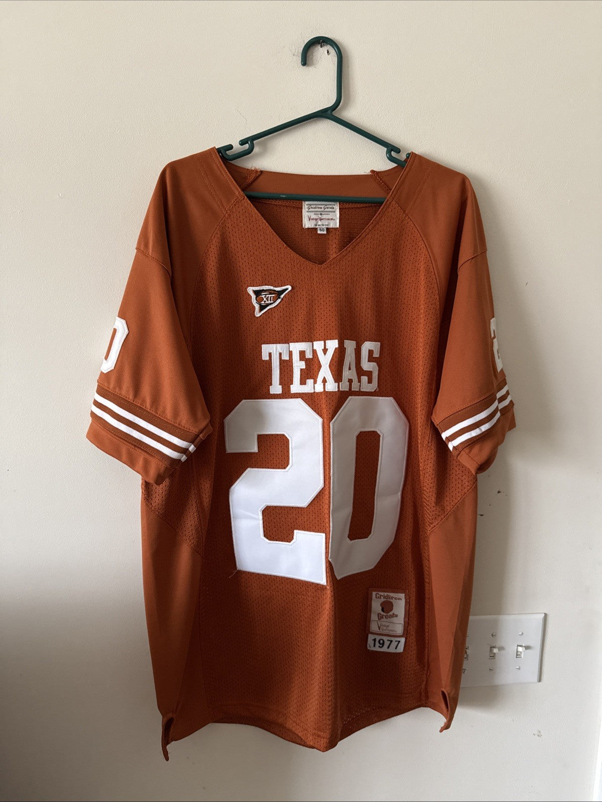Men’s Gridiron Greats Earl Campbell #20 Texas Longhorns 1977 Jersey - Sz 50 RARE