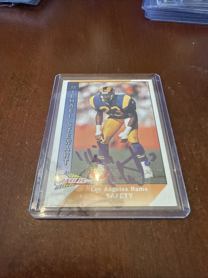 1991 Pacific - Michael Stewart #261 Autograph