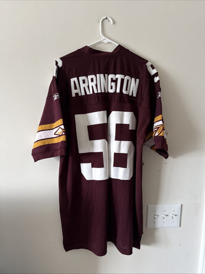 Men’s Reebok Lavar Arrington #56 Washington Redskins Jersey Sz 48 - Maroon RARE