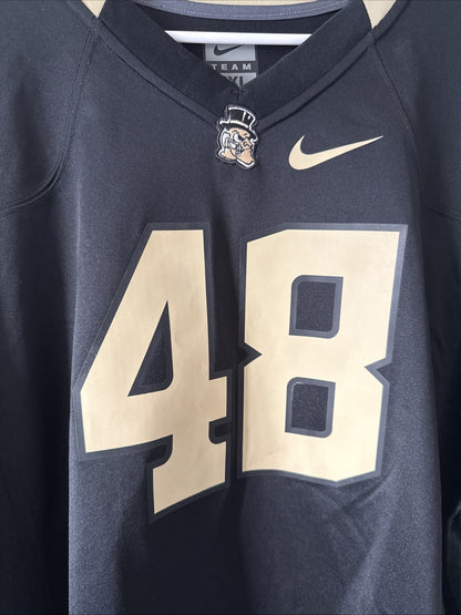 Men’s Nike Wake Forest Demon Deacons #48 Football Jersey Sz 2XL - Black RARE