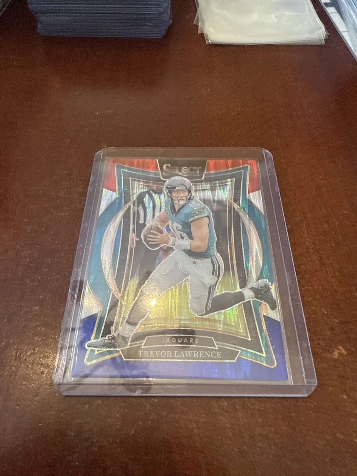 2024 Panini Select - Concourse Trevor Lawrence #98 Red & Blue Prizm Shock