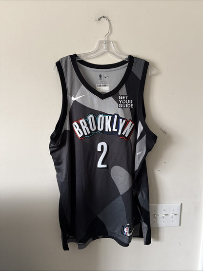 Men’s Nike x KAWS Cam Johnson #2 Brooklyn Nets City NBA Jersey Sz 52 Black RARE