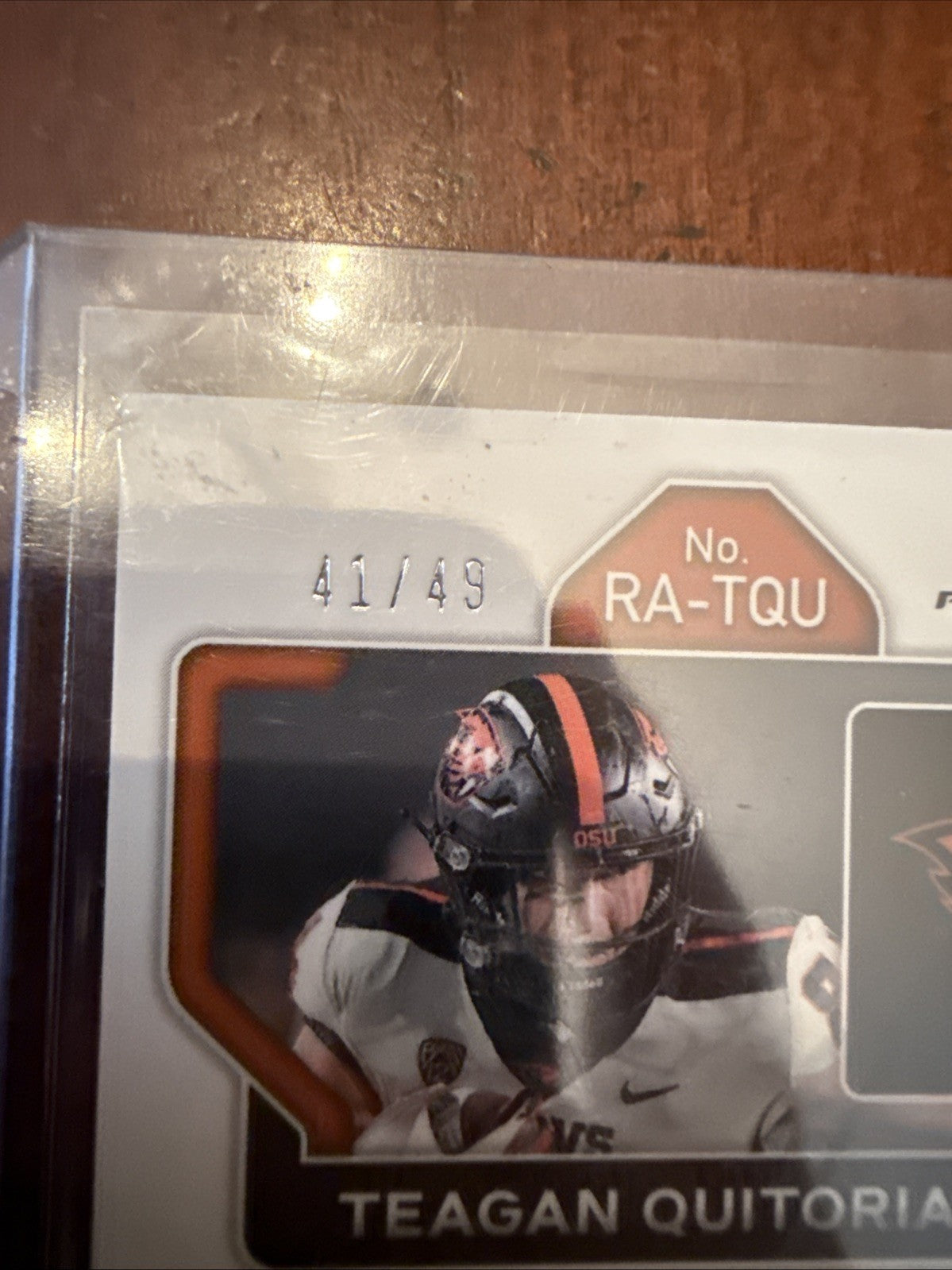 2022 Prizm Draft Picks Orange Pulsar /49 Teagan Quitoriano RC Auto #RA-TQU