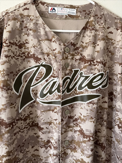 Men’s Majestic James Shields #33 SD Padres Digital Camo MLB Jersey Sz 2XL - RARE
