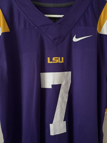 Men’s Nike Leonard Fournette #7 LSU Tigers NCAA Jersey Sz M - Purple RARE