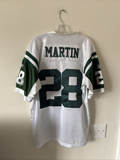Men’s Reebok Curtis Martin #28 New York Jets HOF Patch NFL Jersey Sz 50 - RARE