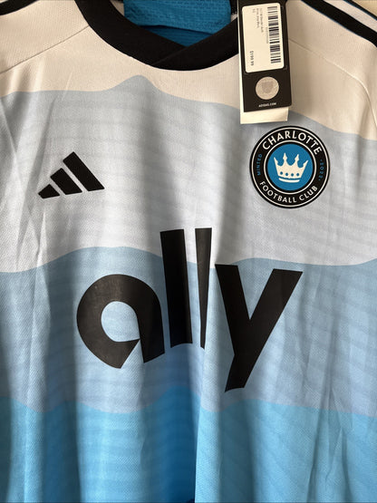 Men’s adidas Ben Bender #15 Charlotte FC 2024/25 MLS Jersey Sz L - White NWT