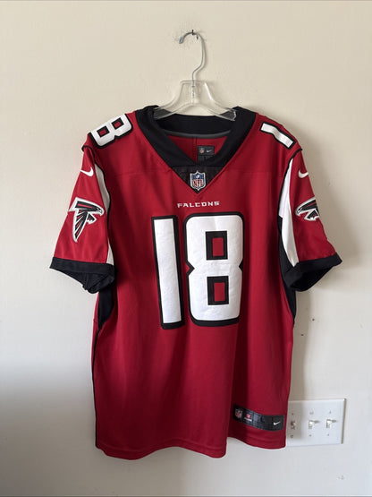 Men’s Nike Calvin Ridley #18 Atlanta Falcons Vapor Lmtd NFL Jersey Sz L Red RARE