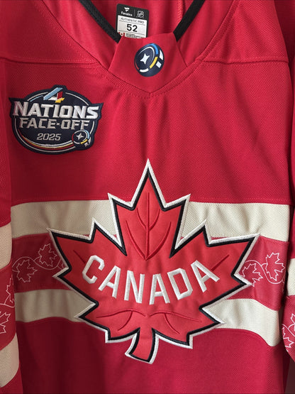 Men’s Fanatics Nathan MacKinnon #29 Canada 4 Nations FaceOff Jersey Size 52 RARE