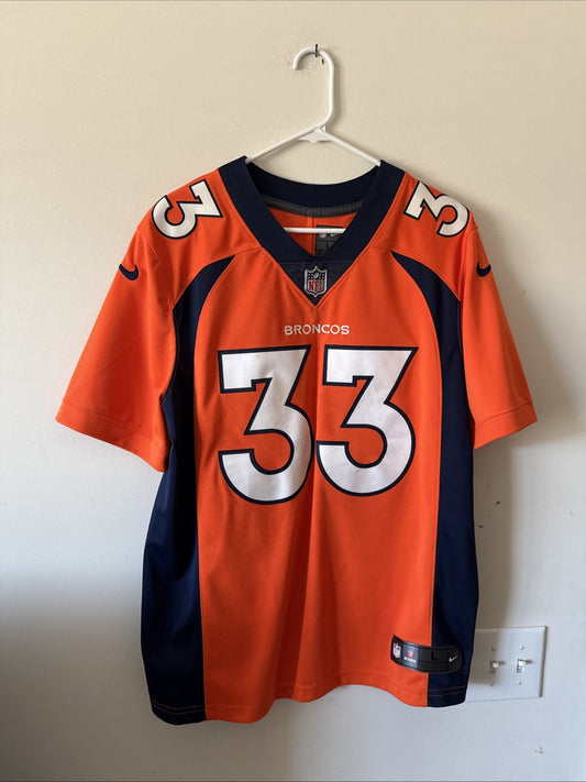 Men’s Nike Javonte Williams #33 Denver Broncos Vapor Lmtd NFL Jersey Sz L - RARE
