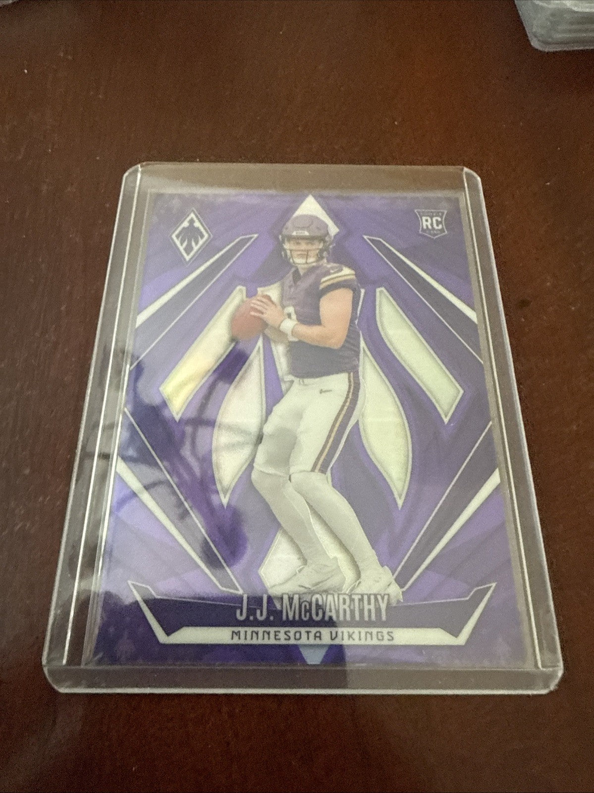2024 Panini Phoenix JJ McCarthy Purple Fade #185 Vikings Color Match