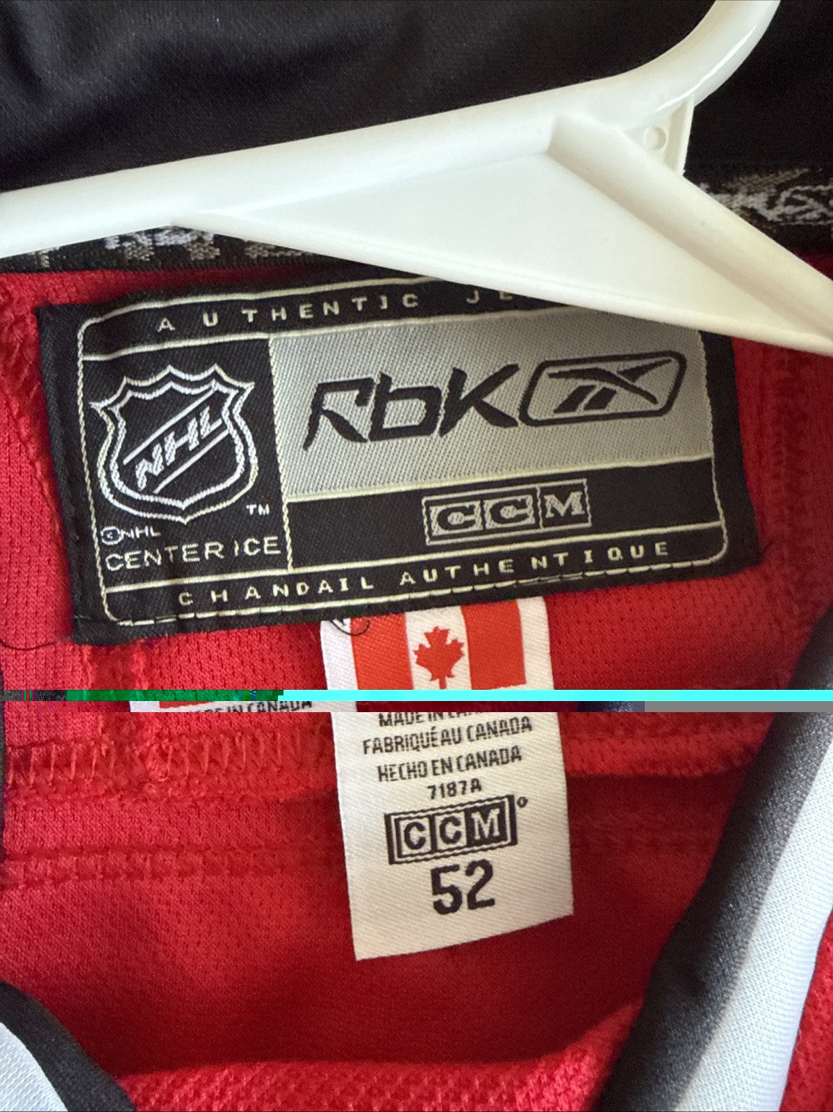 Men’s Reebok CCM VTG Patrick Sharp #10 Blackhawks Authentic Jersey Sz 52 - Red