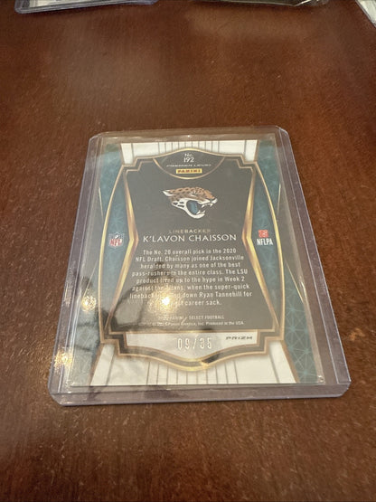K'LAVON CHAISSON 2020 SELECT PREMIER LEVEL FOOTBALL ROOKIE SILVER RC /35 #192