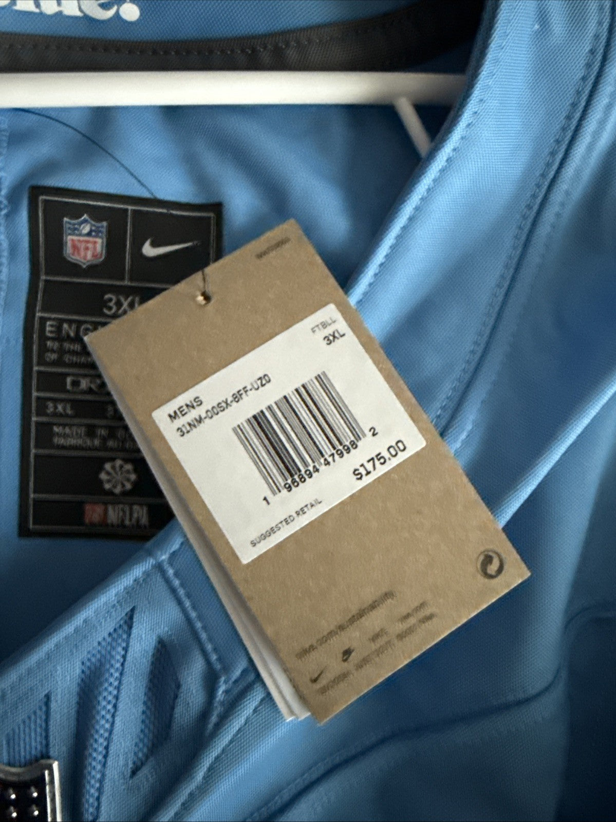 Men’s Nike Ryan Tannehill #17 Tennessee Titans Vapor Lmtd Alt Jersey Sz 3XL NWT