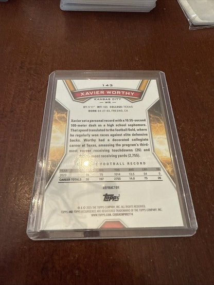 2024 Topps Resurgence Refractor Xavier Worthy RC #143