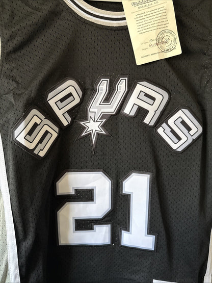 Men's Mitchell & Ness Tim Duncan #21 San Antonio Spurs 1998/99 Sz 40 - Black NWT