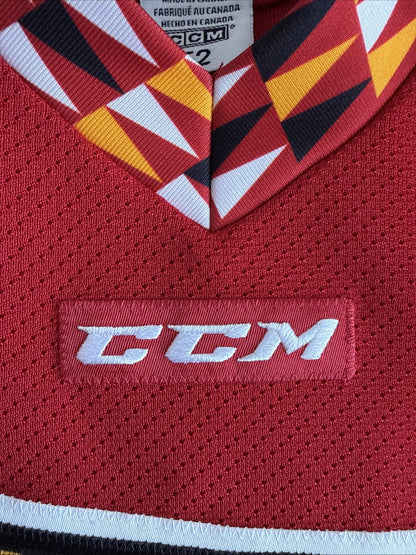 MEN’S CCM INDY FUEL ECHL AUTHENTIC HOCKEY GAME JERSEY SZ 52 - RED RARE