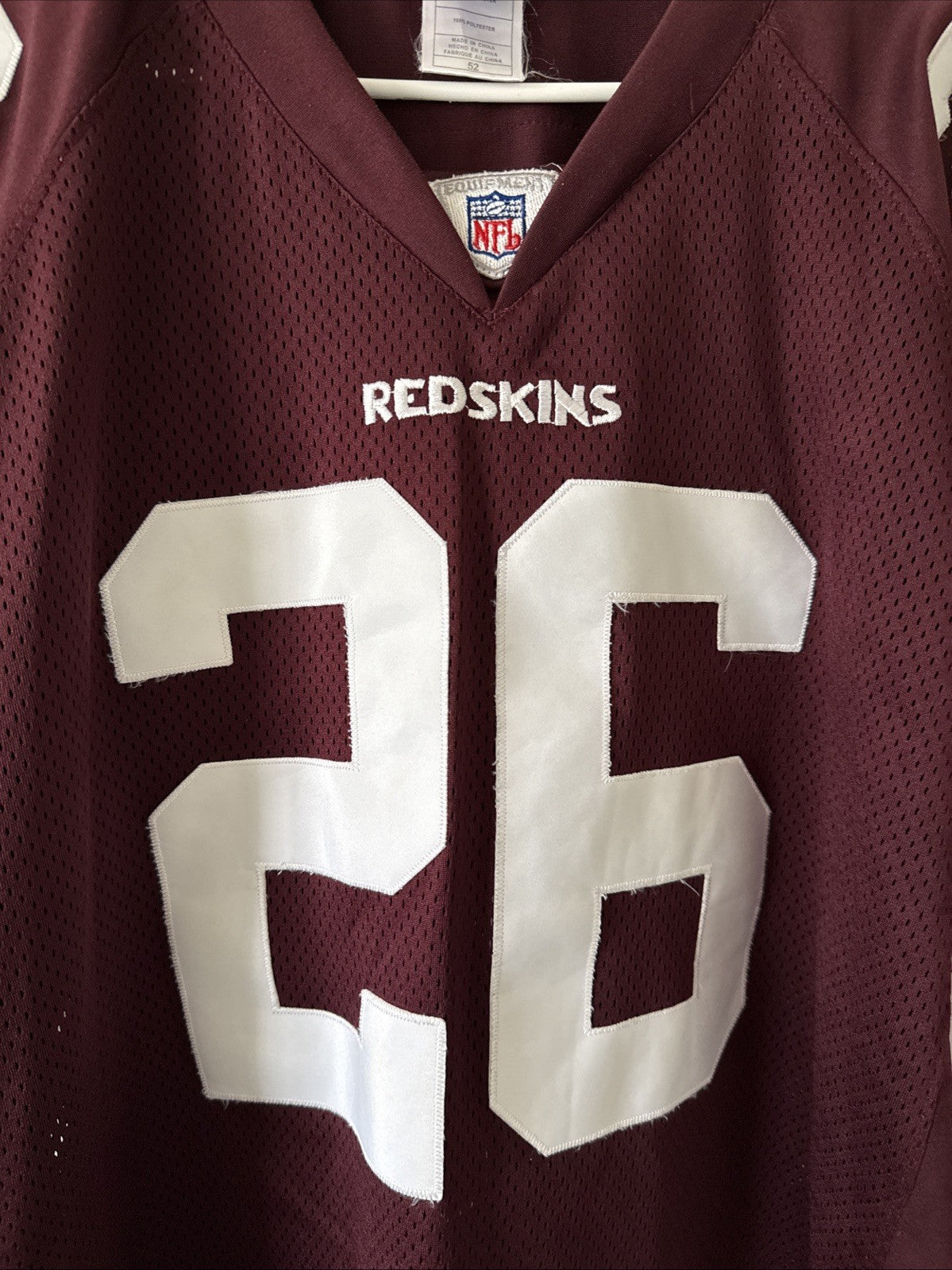 Men’s Reebok Clinton Portis #26 Washington Redksins Stitched Jersey Sz 52 - RARE