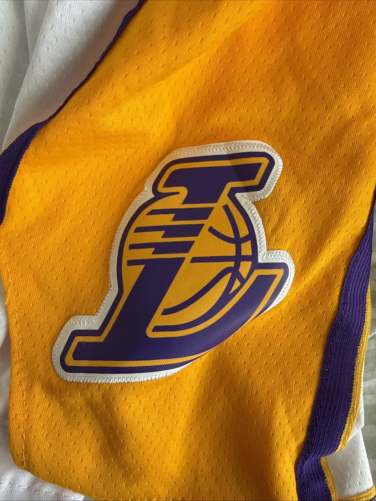 Men’s Nike Los Angeles Lakers Player Issued Swingman Shorts Sz 54 - White RARE