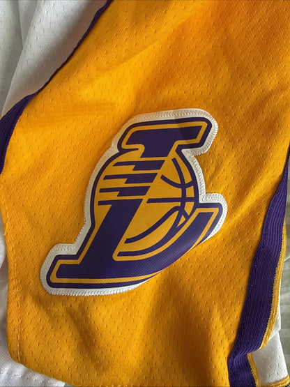 Men’s Nike Los Angeles Lakers Player Issued Swingman Shorts Sz 54 - White RARE