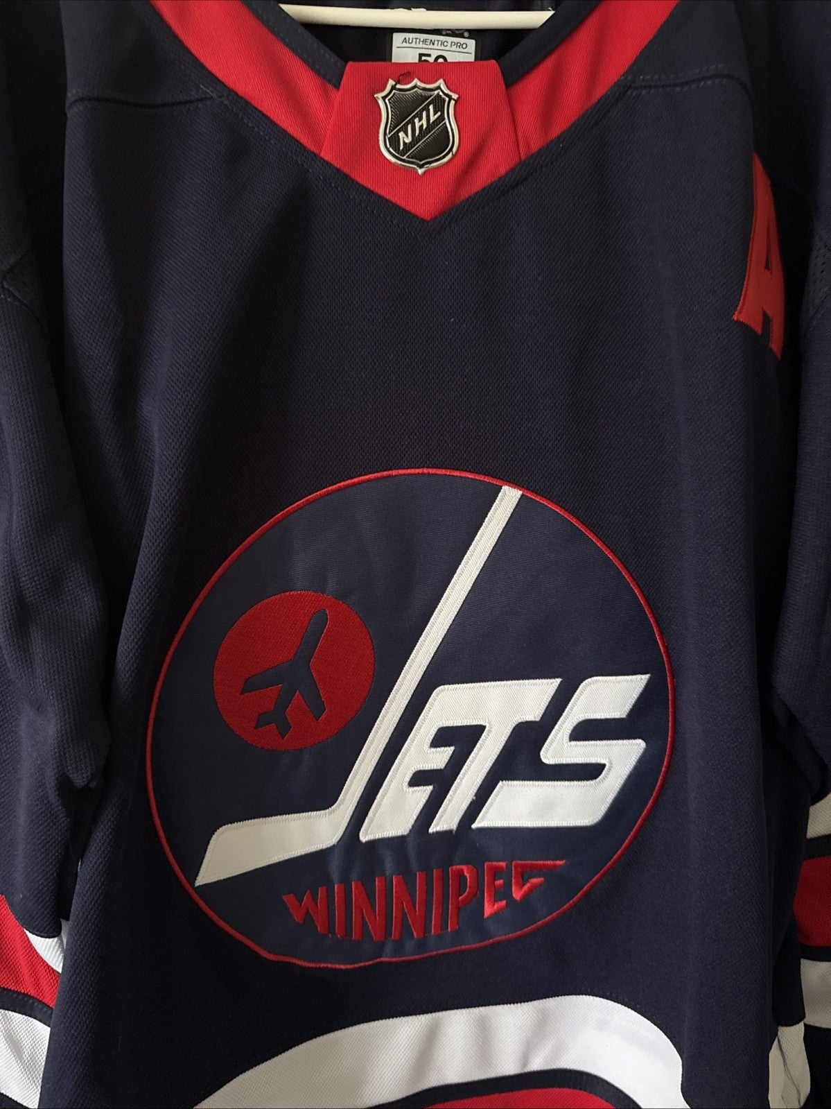 Men’s Fanatics Mark Scheifele #55 Winnipeg Jets NHL Jersey Sz 50 - Blue RARE