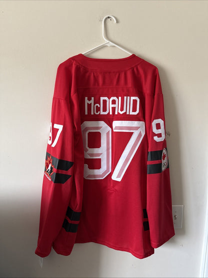 Men’s Bauer Connor McDavid #97 Team Canada 2026 Olympics Jersey Sz XL NWT RARE
