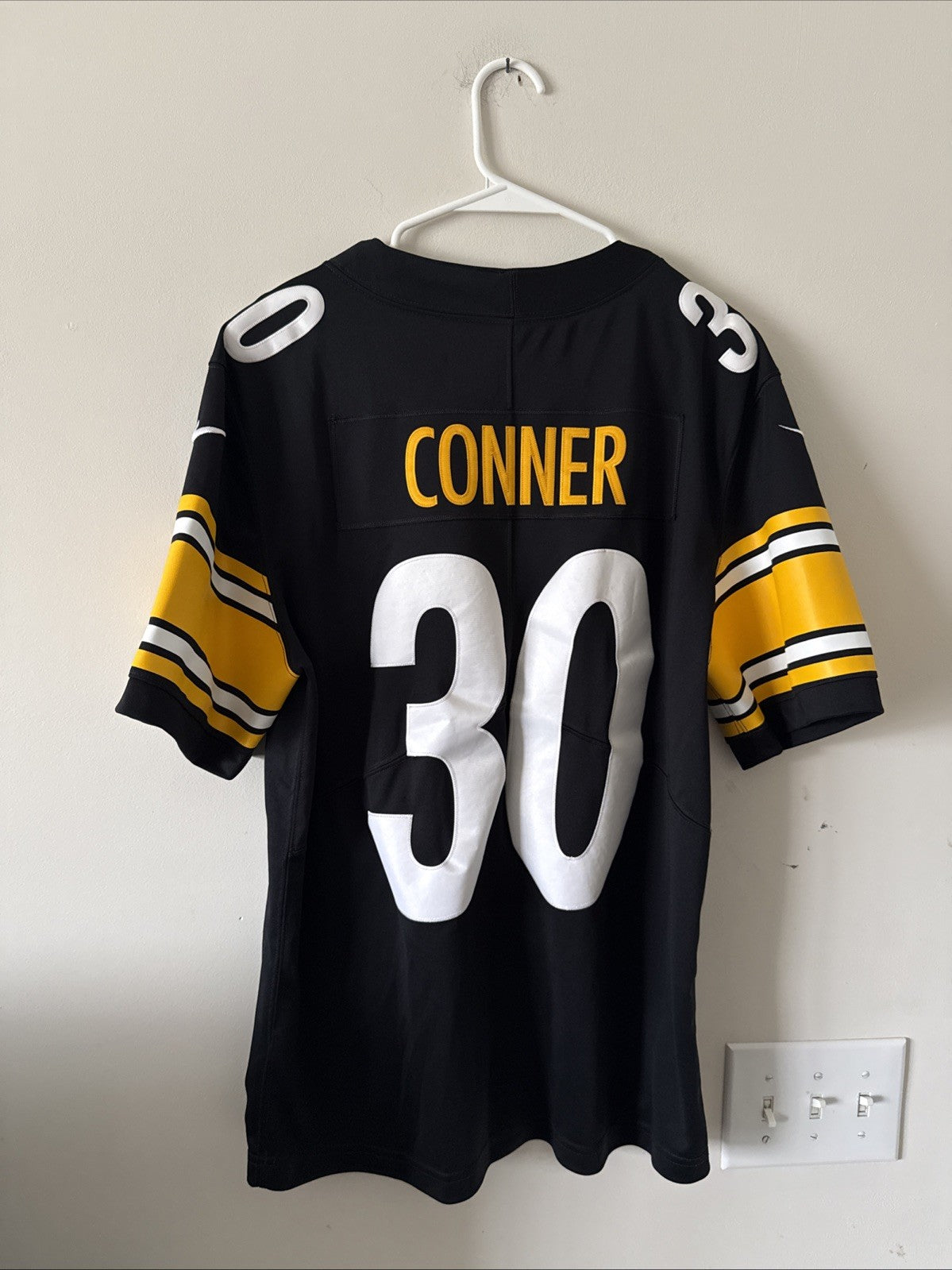 Men’s Nike James Conner #30 Steelers 100 Patch Vapor Lmtd Jersey Sz L Black RARE