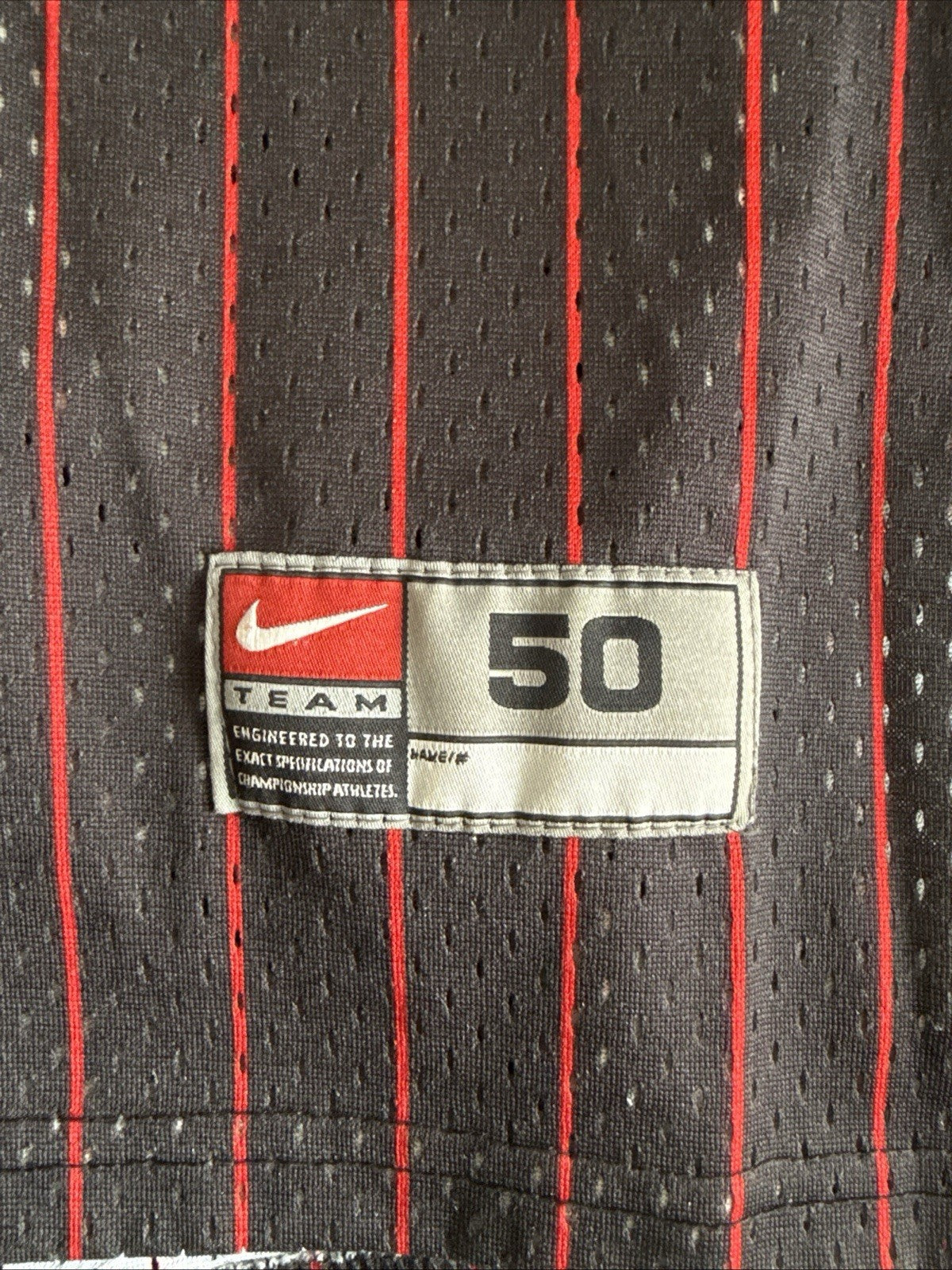 Men’s Nike Michael Jordan #23 Chicago Bulls Jersey Black Pinstripe Sz 50 - NWOT