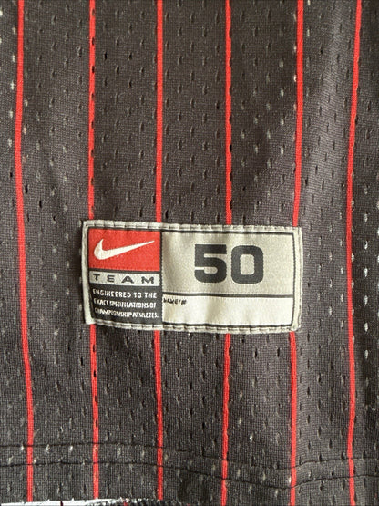 Men’s Nike Michael Jordan #23 Chicago Bulls Jersey Black Pinstripe Sz 50 - NWOT