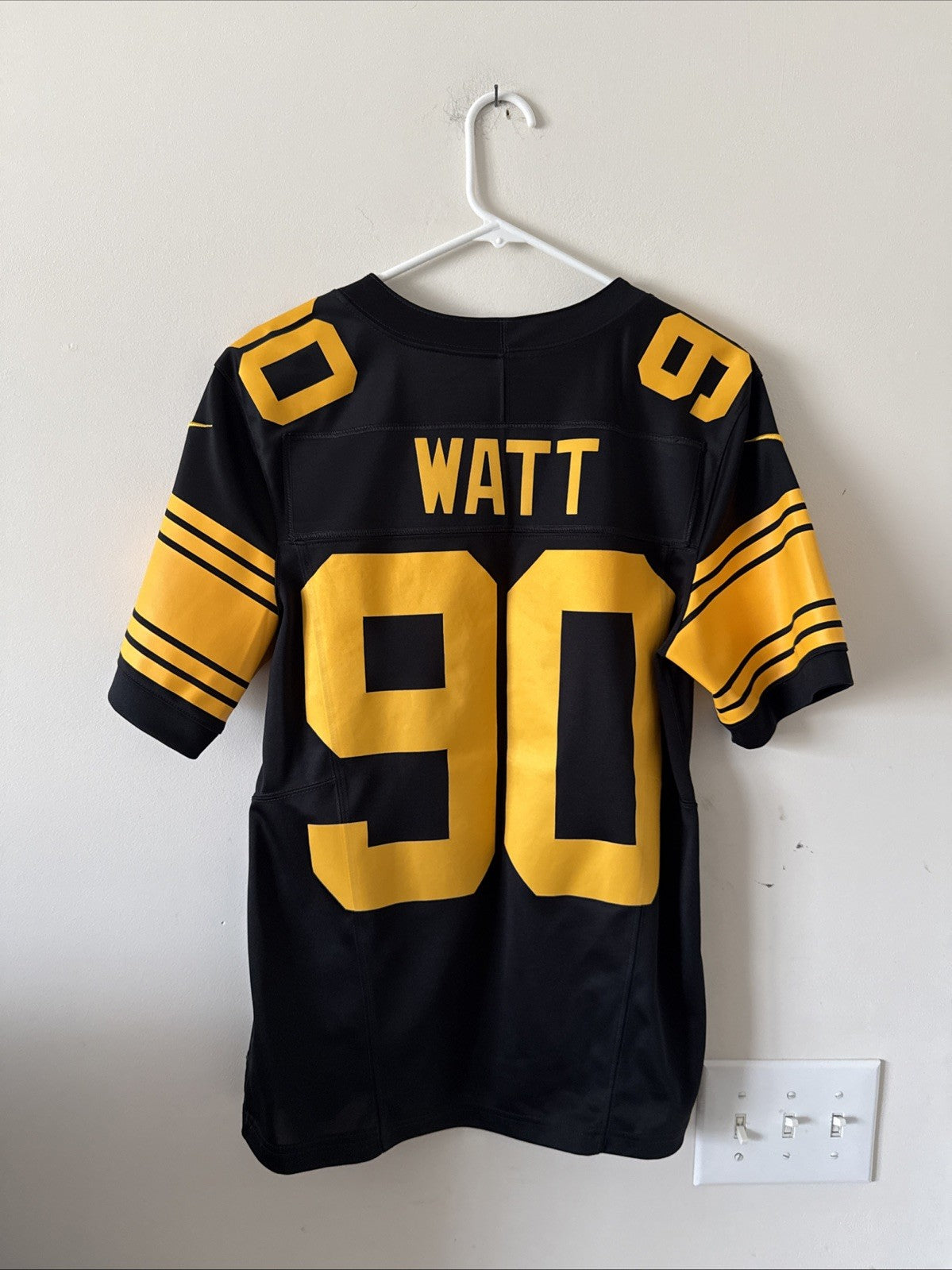 Men’s Nike TJ Watt #90 Pittsburgh Steelers Vapor Lmtd ColorRush Jersey Sz S RARE
