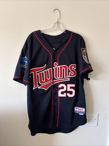 Men’s Majestic Jim Thome Minnesota Twins Inaugural Year 2010 Jersey Sz 48 - RARE